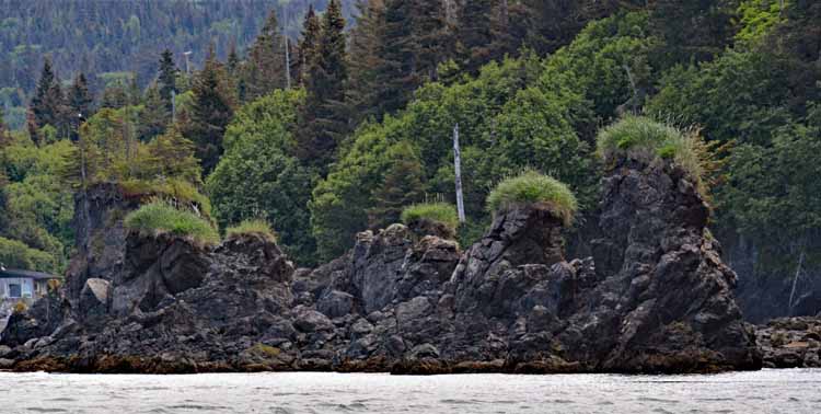 water and rock formations
